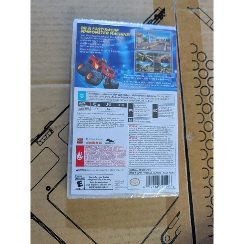 Blaze Axle City Racers Nintendo Switch *NEW SEALED*Code In Box No Game Cartridge